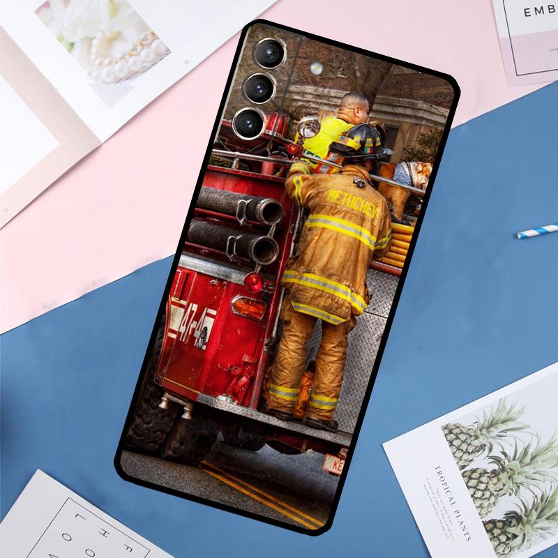 Fireman Firefighter Case For Samsung Galaxy S25 Ultra S21 S22 S23 S24 Ultra S9 S10 Plus S20 FE S25 FE Back Cover