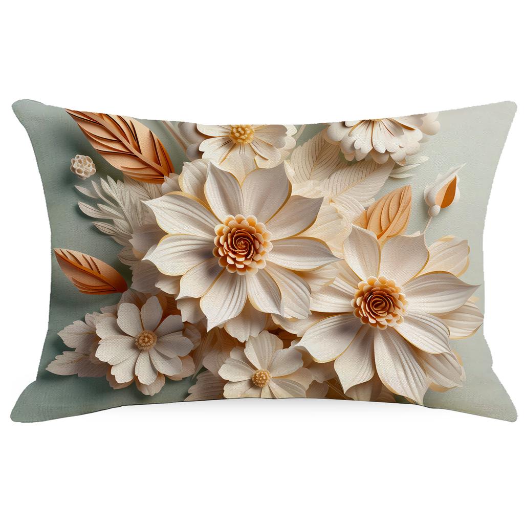 New Retro Floral Pillowcase Creative Oil Painting Engraving Style Print Home Sofa Cushion Pillowcase