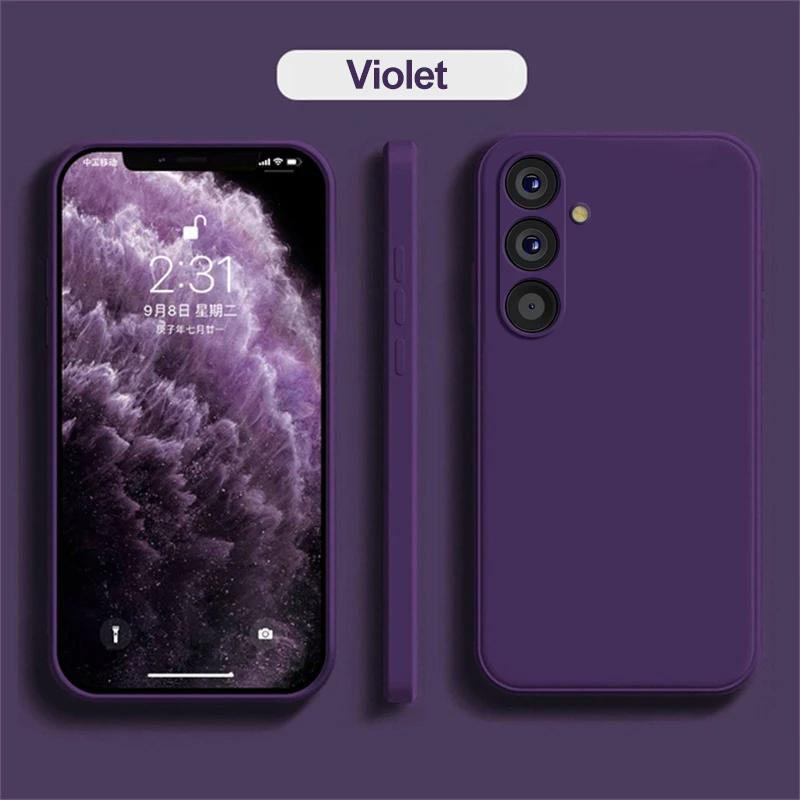 For Samsung A54 5G Case Liquid Silicone Camera Lens Protector Phone Cases For Samsung Galaxy A54 A55 A15 5G Soft Back Cover
