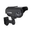 Solar Powered Fake Camera Outdoor CCTV Surveillance Security Camera LED Record(silver)