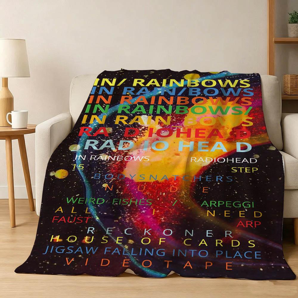 Singer R-RadioheadS-d Band Ok Computer Flannel Blanket Soft Throw Blanket Art For Home Decor Bedroom Bed Sofa Picnic Fans Gifts