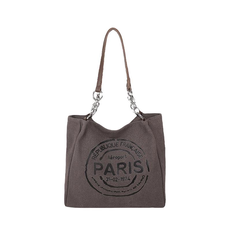 

Большая вместимость женских сумок-тоут с буквенным принтом, роскошные дизайнерские сумки, женская повседневная холщовая сумка, новая сумка-мессенджер через плечо Hobos S серый