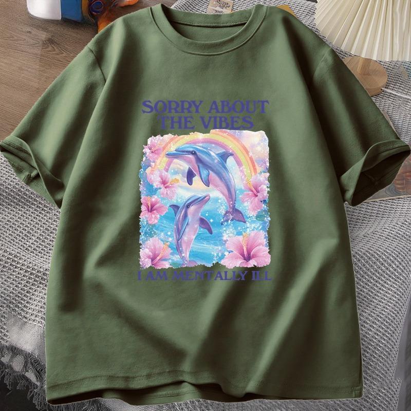 Sorry about The Vibes Unisex T Shirt Silly Weird Tshirt Funny Unisextally Tshirt Cotton Short Sleeve Tshirt Male Clothes Tops