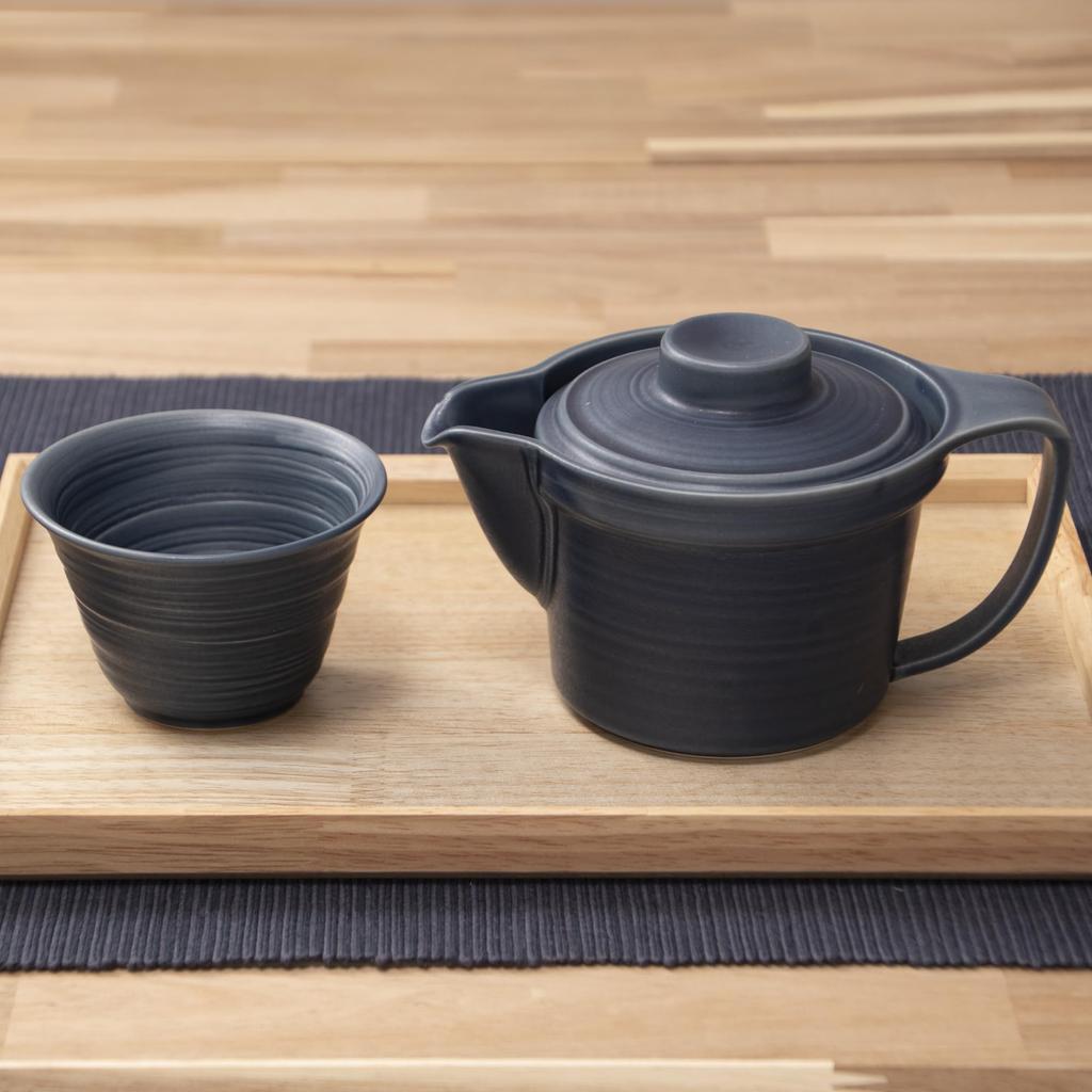 Tatara Pelican Navy Made In Product Number 23262 Teapot, 320cc, Pot, Matte, Ceramic, Japan,