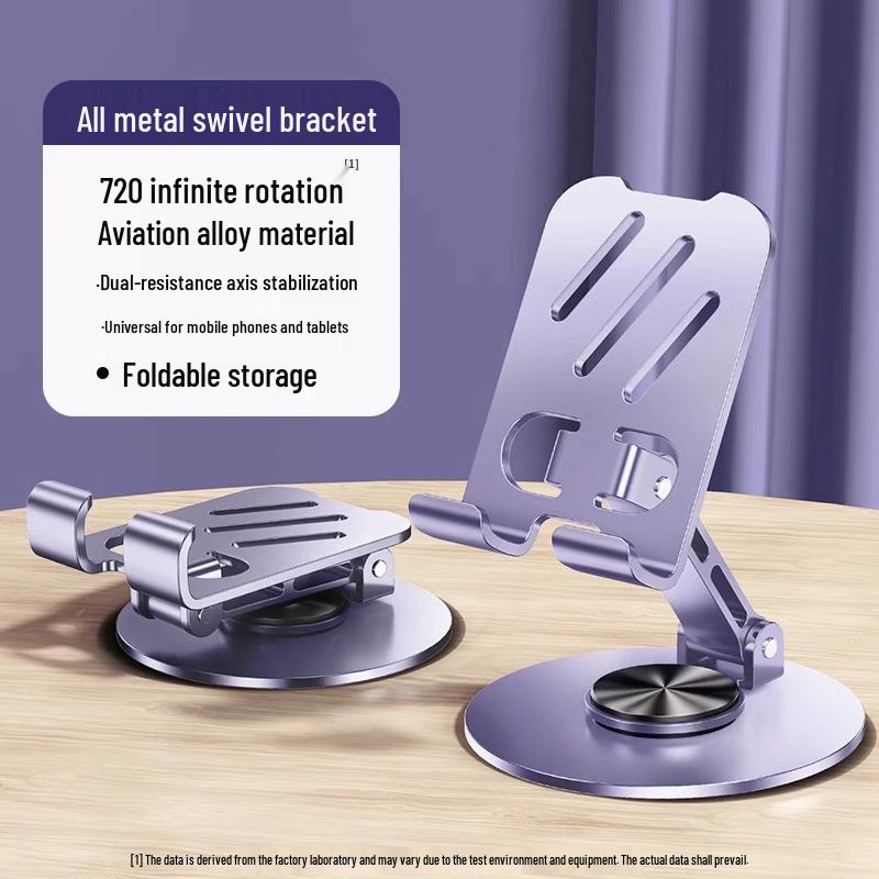 360° Rotating Foldable Aluminum Phone and Tablet Stand