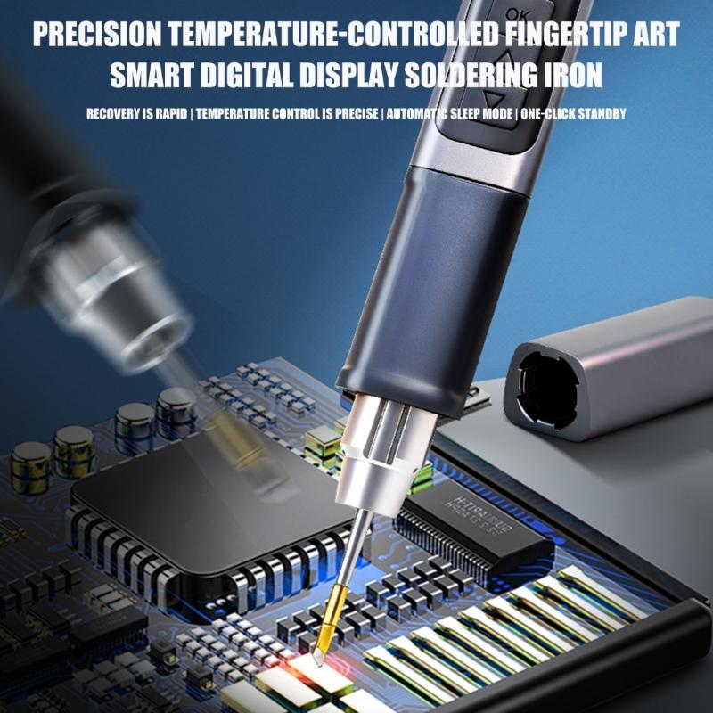 Digital Display Soldering Iron with High Power Output Intelligent Constant Temperature for Precise Welding Tool