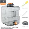 8L /12L /15L Camping Water Container with Spigot Emergency Water Storage Water Storage for Outdoor Hiking Camping Home Use