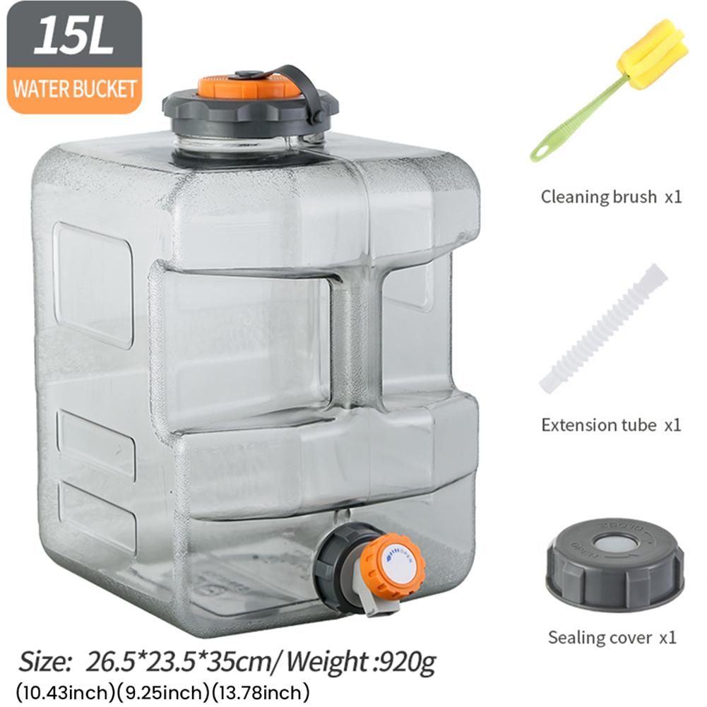 8L /12L /15L Camping Water Container with Spigot Emergency Water Storage Water Storage for Outdoor Hiking Camping Home Use