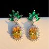 Sweet And Cute Little Fresh Pineapple Stud Earrings Female Simple Temperament Student Personality Earrings Earrings