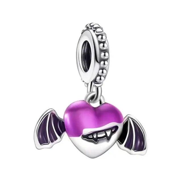 1Pcs Neue Lila Nette Gläser Lippenstift Anhänger Geeignet für Original Mode Armband Halskette Zubehör Frauen DIY Schmuck Machen