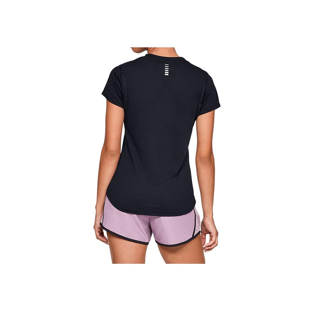 Under Armour Streaker Running Short Sleeve Tee Women Tops Black 1341520-001