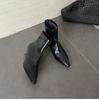 Herbst 2025 Spitz zulaufende Stiletto-Stiefeletten: Weiches Leder, Koreanischer Stil, Reißverschluss hinten, Modisches Chelsea-Design.