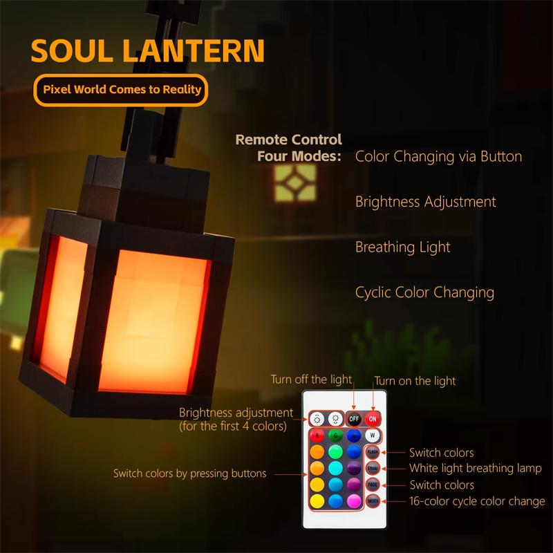 My World Luminous Lantern Nightlight Charging Game Light Children's Bedroom Atmosphere Light Model Ornament Light