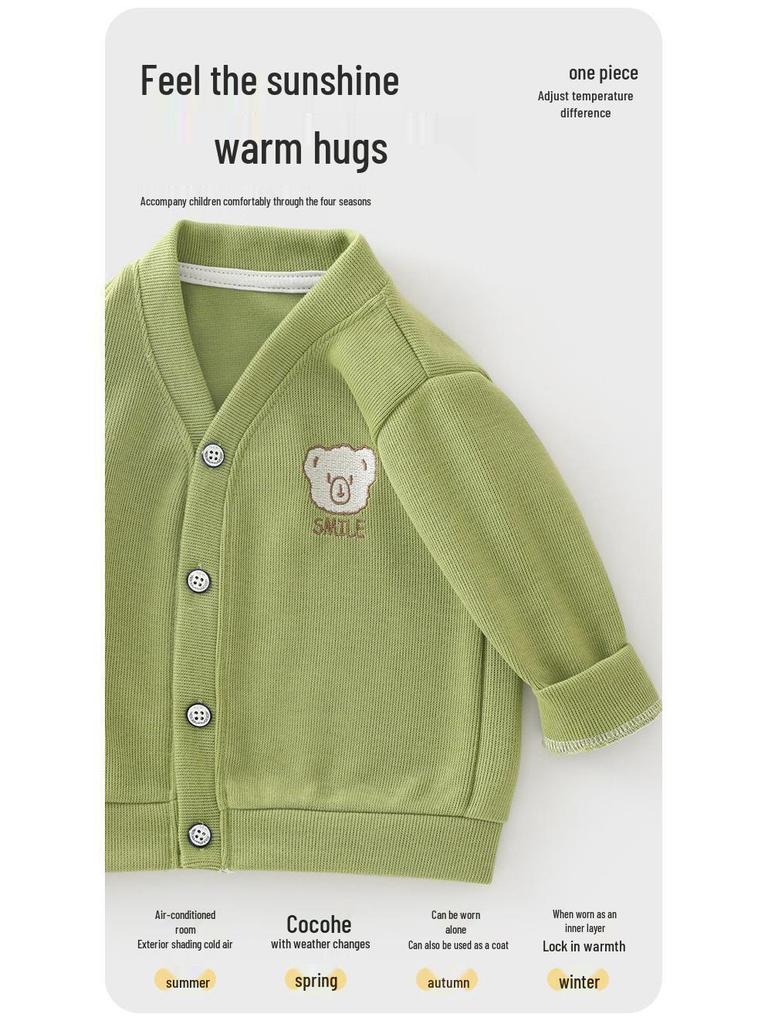 Minnie Fleece Cardigan: Warm Spring/Autumn Jacket for Infants and Toddlers