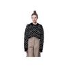 Coach FW22 Pattern Printed Loose Casual Crew Neck Long Sleeve Sweatshirt Women Sweatshirt Black CF886-BK-BR