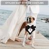 Gentleman Smoking Dog Harness Pet Birthday Wedding Outfit Formal Costume Mesh Vest with Bowtie for Small Medium Dogs