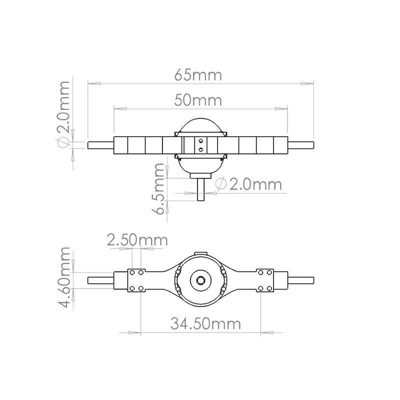 1/2/3 Peças 1/32 Carro Rc Ponte Dianteira Central Traseira Eixo Modificado Peças Parte Diy Acessórios de Engrenagem de Metal