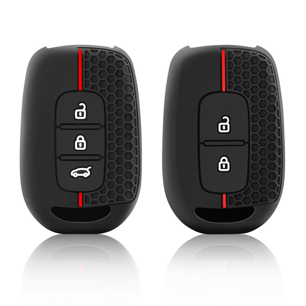2/3Button Fob Shell Holder Silicone Car Key Cover Case For Renault Kwid Traffic Symbol Dacia Sandero Logan Duster