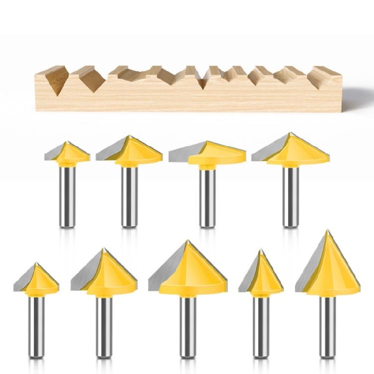 Professional Efficient 8mm Shank V Flute Router Bit Carbide End Mill For Diverse Woodworking Needs Smooth Wood Cutting