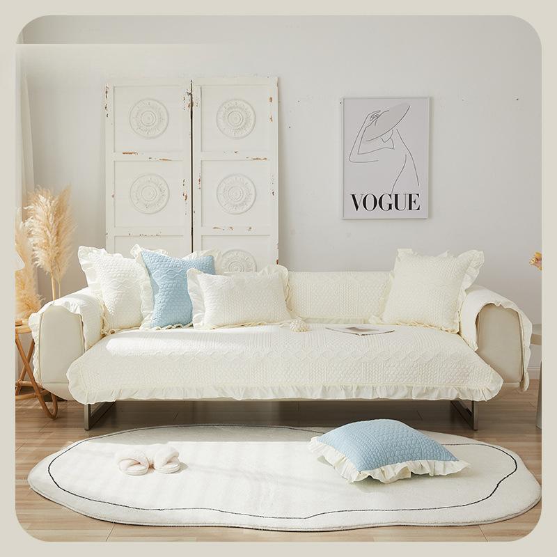 Sofa Cushion Pure Cotton Four Seasons Universal Non-Slip 100% Cotton Sofa Cover Cover Simple Ins Cushion Cover Towel Thickened
