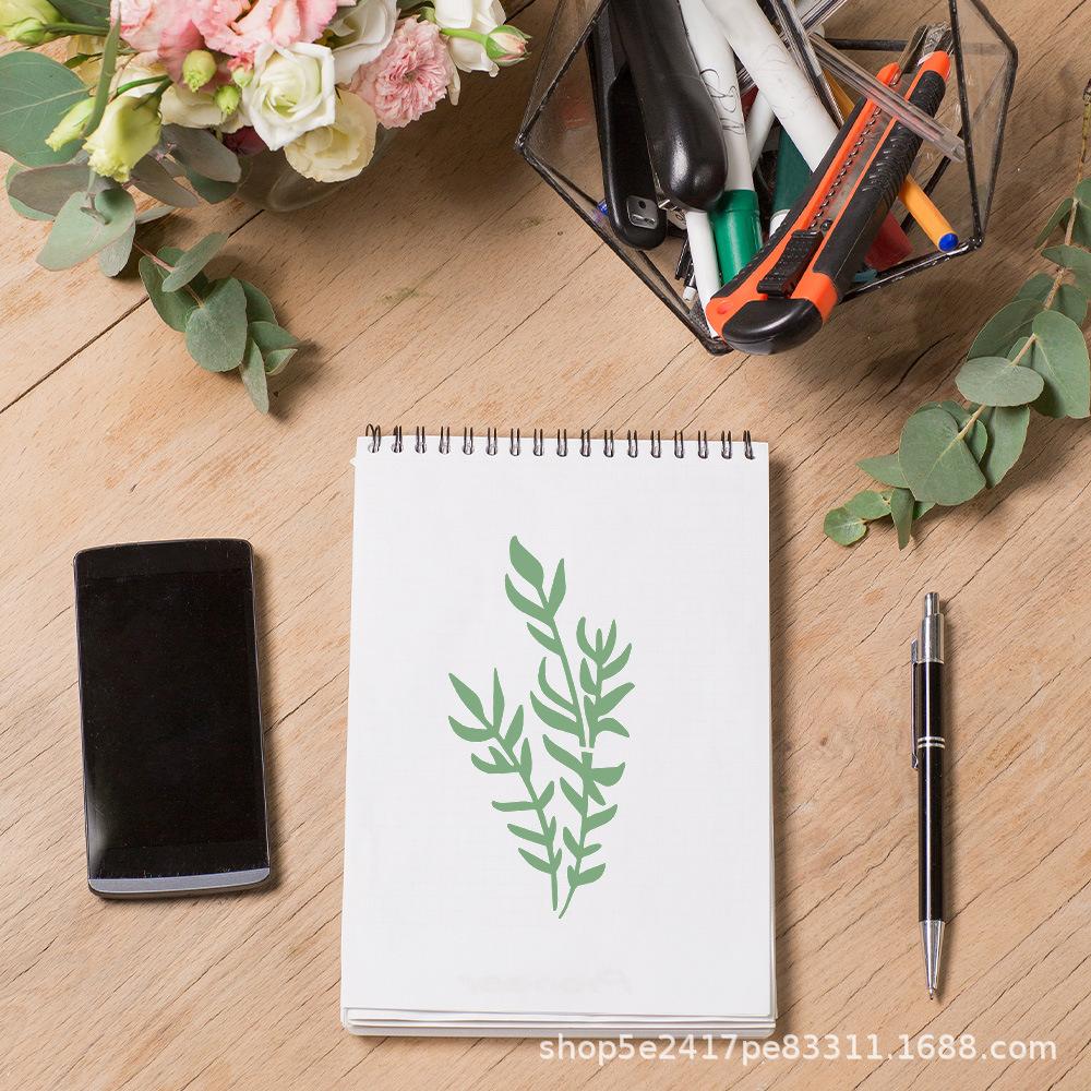 24 sztuki/zestaw, Szablon do malowania kwiatów, Materiał PET, Zmywalny, Szablon DIY do malowania ścian, Dekoracja domu, Płyta do malowania z wydrążonym wzorem malowana natryskowo