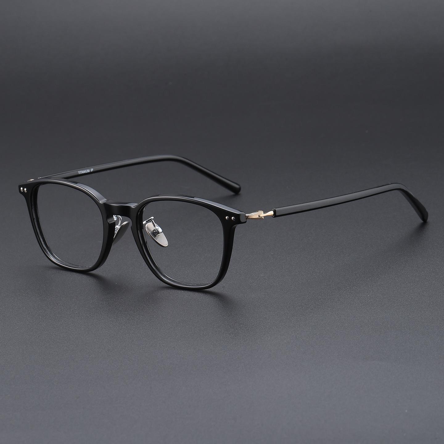 Vintage Acetate Square Glasses Frame Retro Eyeglasses Frame for Men Women Luxury Brand Eyewear Female Fashion Design