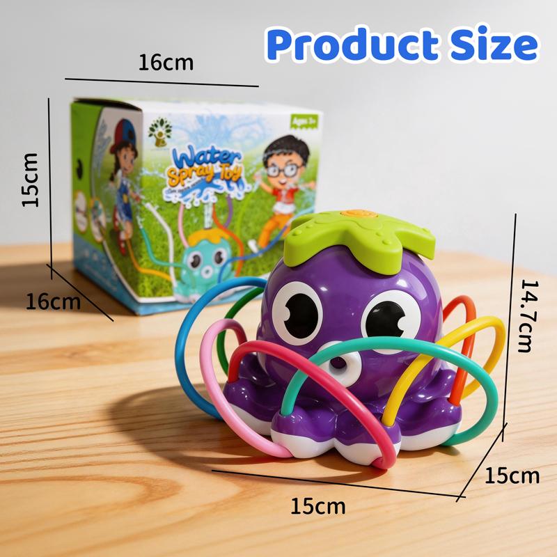 Summer Outdoor Water Sprinkler Octopus Toy Water Play Toy Colorful Water Pipe Rotating Spray Head Garden Lawn Sprinkler Tools