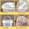 10Pcs Dessert Cup With Spoon With Lid Transparent Cups For Dessert Ice Cream Pudding Yogurt Cups Mousse Cake Box Container