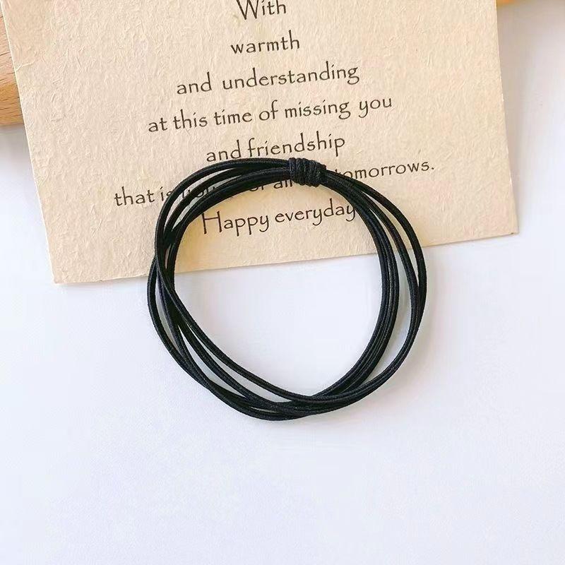 The new color matching four-strand rubber band net celebrity small fresh forest female Korean headdress girls tie hair accessories hair ring