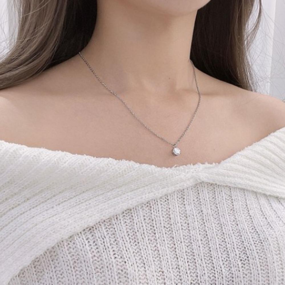 

Gelluna Women s Surgical Cubic Round Chain Necklace M-42 All (6mm+8mm) 2 pieces