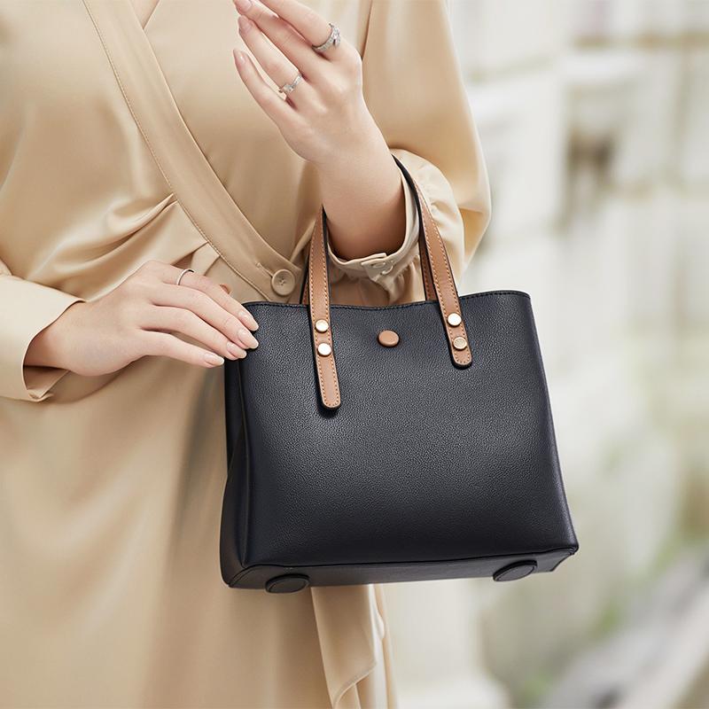 

Новые лоскутные сумки из коровьей кожи, оригинальные, на одно плечо, деловые, женские, черные, большие