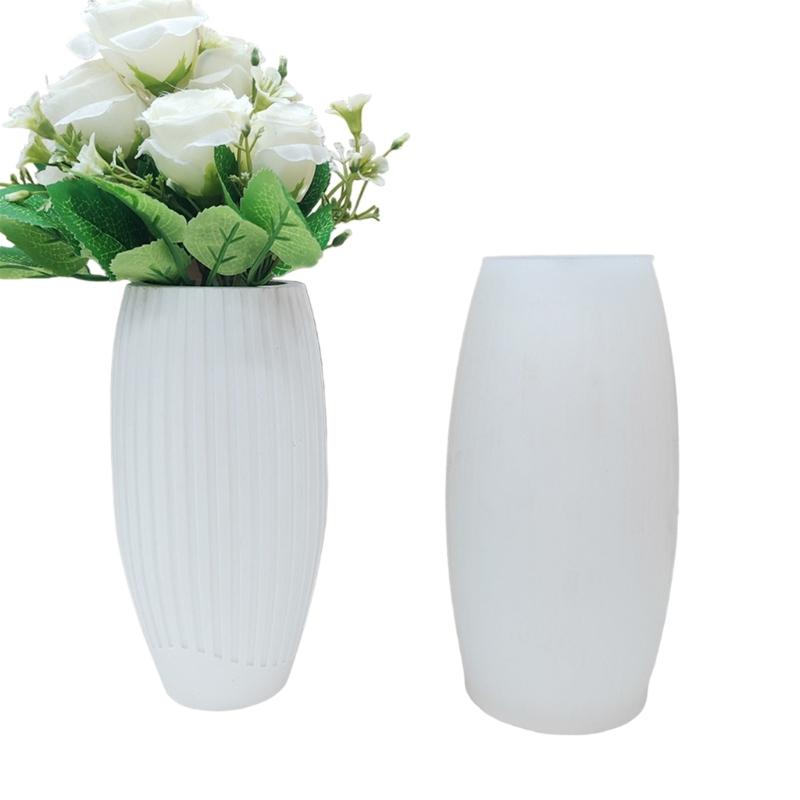 Vase Silione Molds for Room Decoration, Striped Silicone Tealight Holder Molds for Tealight Holder Candlestick Stand