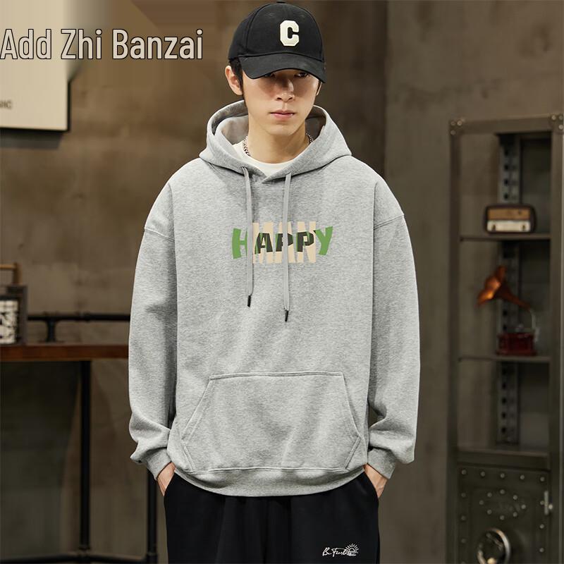 

Zengzhi Men s Letter Print Loose Casual Hooded Sweatshirt 3XL