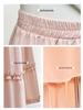 Spring 2026 Sweet Girly Vacation Cake Skirt - Summer Cream Color with Wood Ear Edge