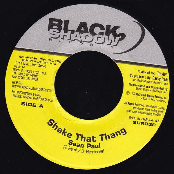 

7inch Record SEAN PAUL - Shake That Thang SUR039 Black Shadow Re 2002 US Reggae, Ska & Dub Used