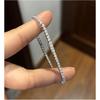 Hidden buckle full of diamond moissanite bracelet, male and female couples S925 sterling silver flash simple trendy light luxury temperament