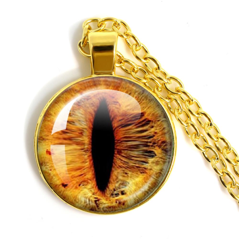 Dragon Evil Eye Glass Necklace Dragon Eye Fashion Evil Eye Necklace Jewelry Men Fashion Necklace For Friends Gift