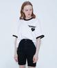 GRAVER [Unisex] Super Heart Smile Ringer Short Sleeve T-Shirt_White