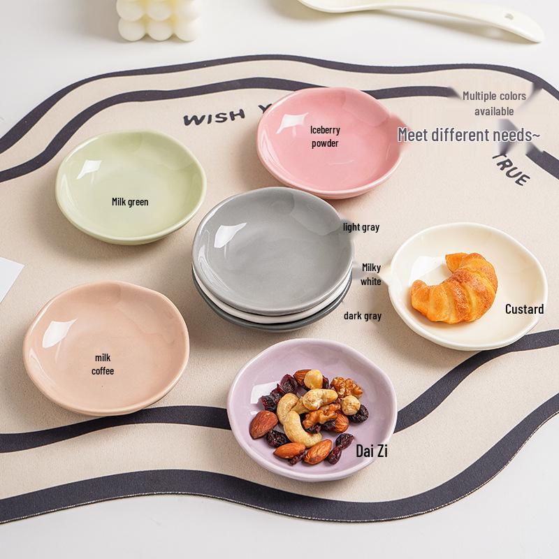 4-Inch Ceramic Appetizer and Dipping Dish – Hand-Pinched Texture, Macaron Color