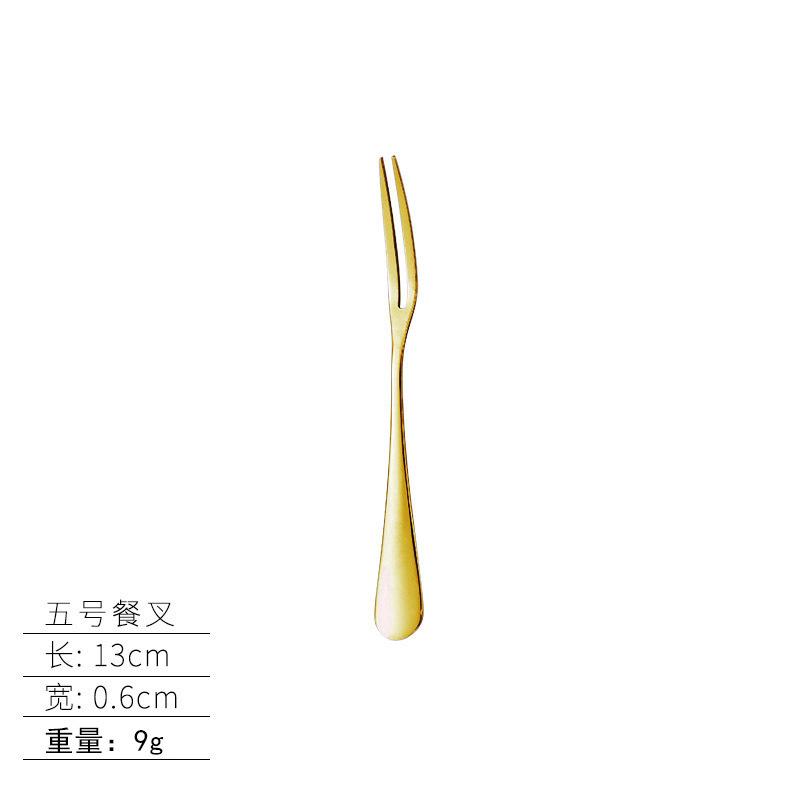 Stainless steel tableware, knives and forks, spoons, western food steak knives and forks, household thickened pointed spoons, round spoons, supplies