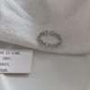 925 Sterling Silber Schlosskettenringe für Damen Herren Einfacher Verstellbarer Ring Schmuck Geschenk