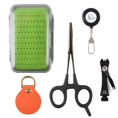 M MAXIMUMCATCH Maxcatch Fly Fishing Accessories Best Pack Tool Line Straightener Fly Box Set Nippers/Forceps Pliers/Ginger/Leader (DS + Accessories,