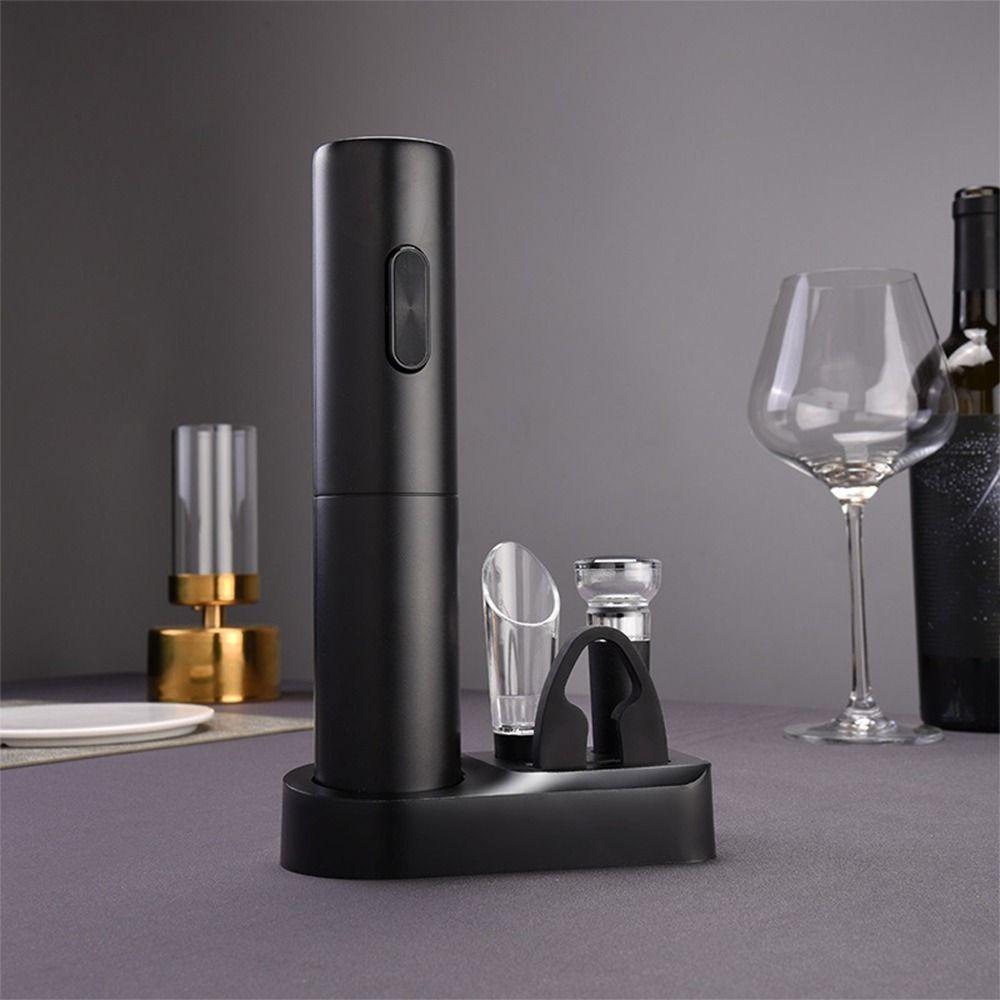 Foil Cutter Electric Wine Bottle Opener Pourer Stopper Wine Opener Set Automatic Corkscrew  Bar Use
