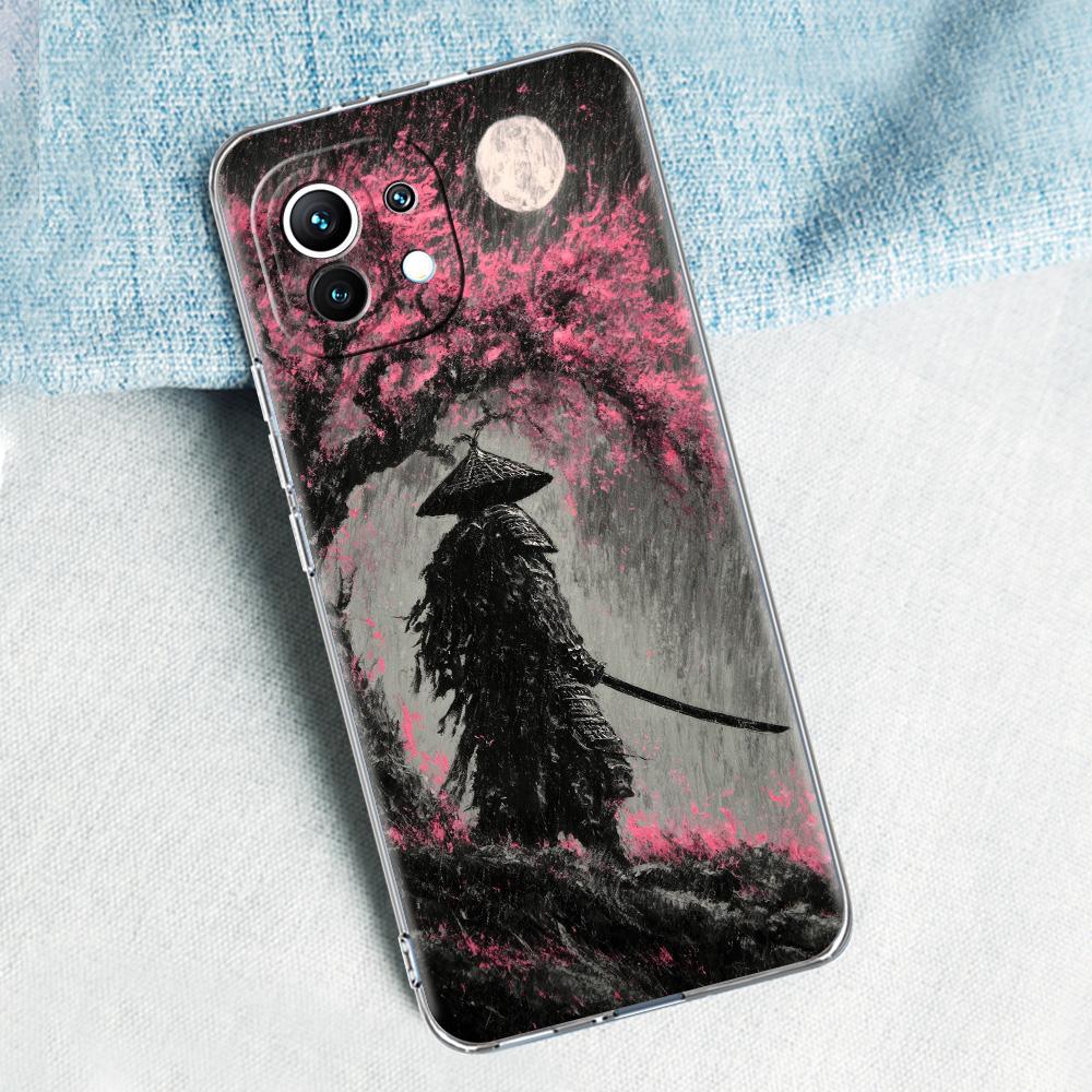 Phone Case For Xiaomi Mi 15 14 13 12 11 Lite 15T 13T 12T Pro Poco X7 X6 X5 Pro 5G X3 NFC F7 F6 F5 Cover Japanese Bushido Samurai