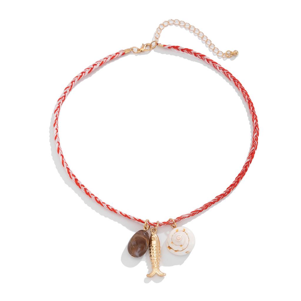 Holiday Starfish Shell Small Fish Necklace Necklace Ocean Wind Sequins Rice Beads Beaded Necklace