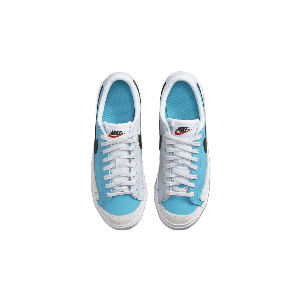 Nike Blazer Low 77 Lightweight Comfortable Non-Slip Durable Breathable Low-Top Skate Shoes Kids Sneakers Blue DA4074-401