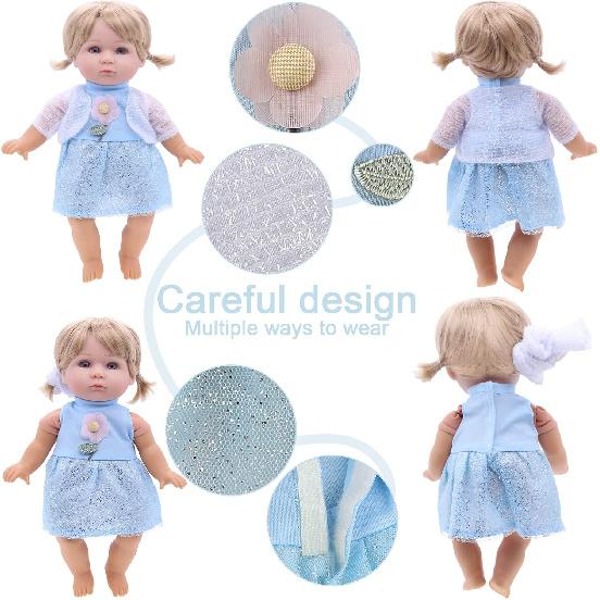 Baby Doll-Clothing Accessories Sets - 12 Sets Girl Doll Clothes Dress for 10-12 Inch Doll, Doll Outfits Accessories for Baby Doll Girl, Toy