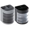 Multifunctional Pencil Holder with 3 Rotating Compartments Desktop Pen Organizers Storage Box Office Desk Organization