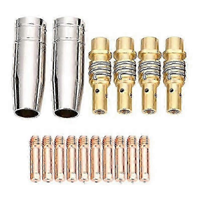 Pontas de contato para soldagem MIG 16 peças bicos de ponta dourada tamanho 0,8 mm