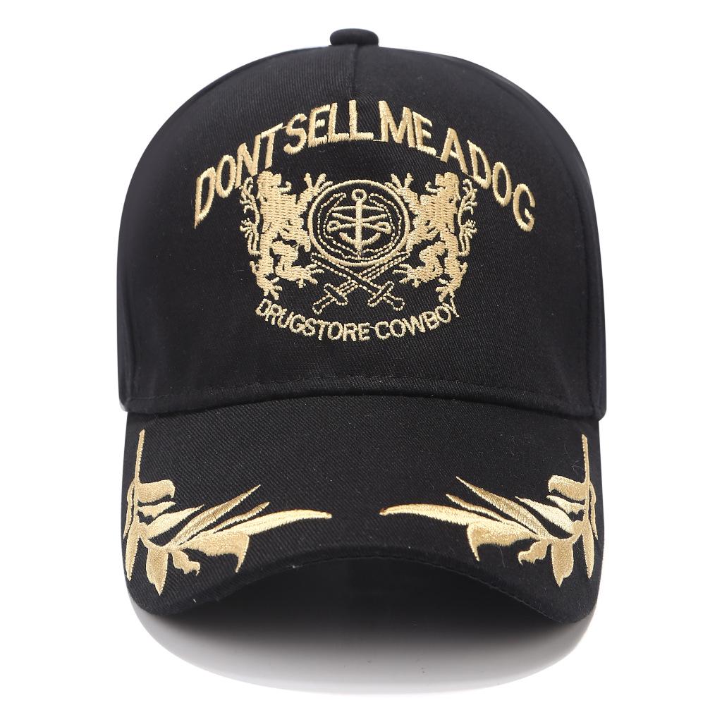 New Women Men's Baseball Cap Golden Wheat Ear Leisure Sun Hat Outdoor Casual Embroidered Caps Black Sport Hats